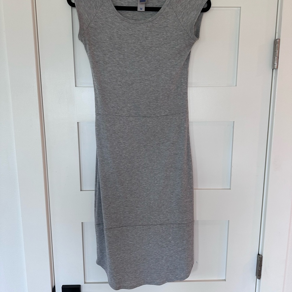Gray Cap Sleeve Dress